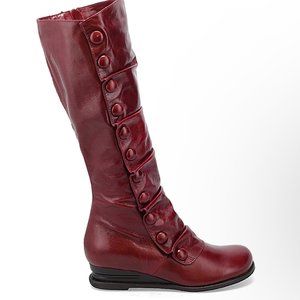 Miz Mooz Brown Leather Mid-Calf Boots - Size 8